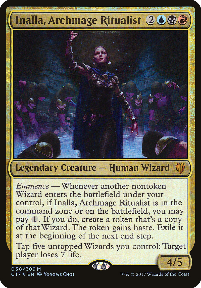 {O} Inalla, Archmage Ritualist (Oversized) [Commander 2017 Oversized][OVR C17 038]