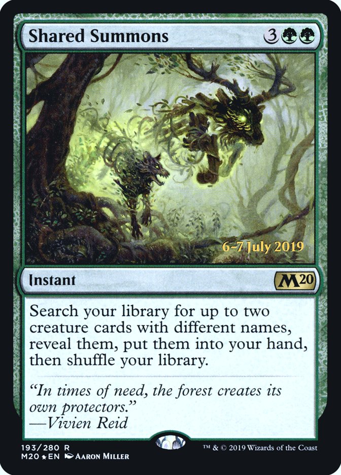{R} Shared Summons [Core Set 2020 Prerelease Promos][PR M20 193]