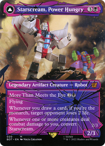 {R} Starscream, Power Hungry // Starscream, Seeker Leader (Shattered Glass) [Transformers][BOT 020]
