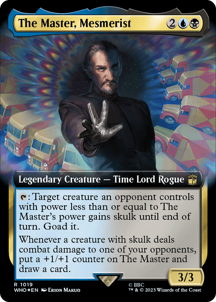 {R} The Master, Mesmerist (Extended Art) (Surge Foil) [Doctor Who][WHO 1019]