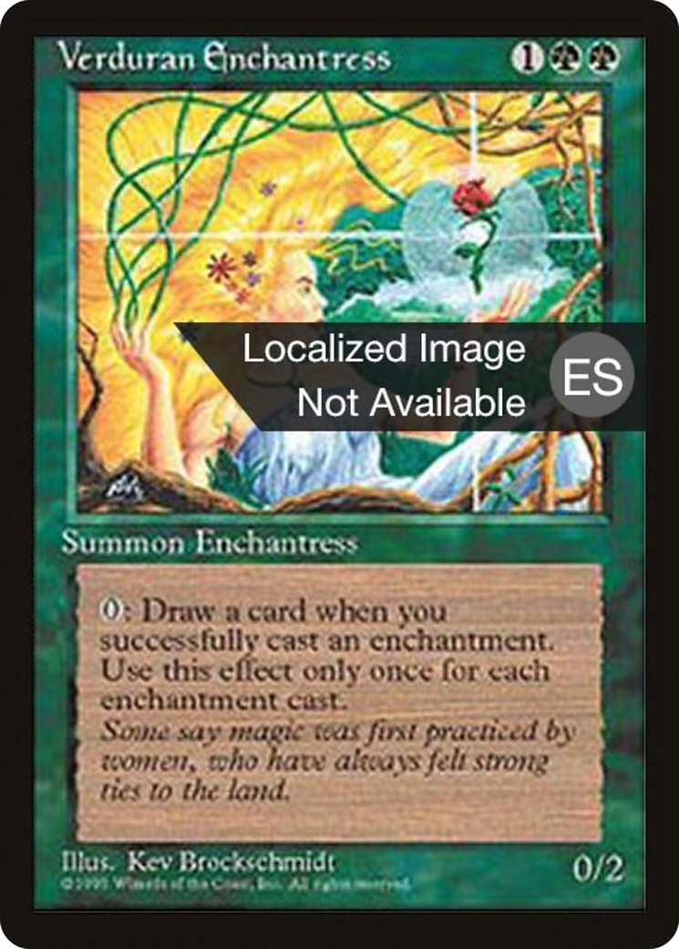 {F} Verduran Enchantress [Fourth Edition (Foreign Black Border)][FBB 4ED 281]