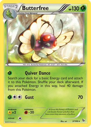 [PKM-R] Butterfree (3/106) [XY: Flashfire]