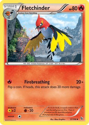 [PKM] Fletchinder (17/106) [XY: Flashfire]