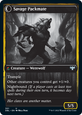 {C} Child of the Pack // Savage Packmate [Innistrad: Double Feature][DBL 501]