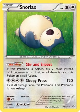 [PKM-R] Snorlax (80/106) [XY: Flashfire]