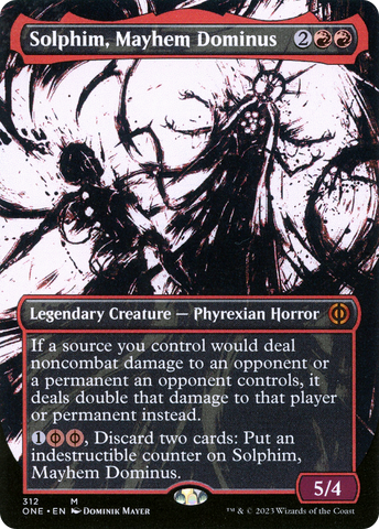 {R} Solphim, Mayhem Dominus (Borderless Ichor) [Phyrexia: All Will Be One][ONE 312]