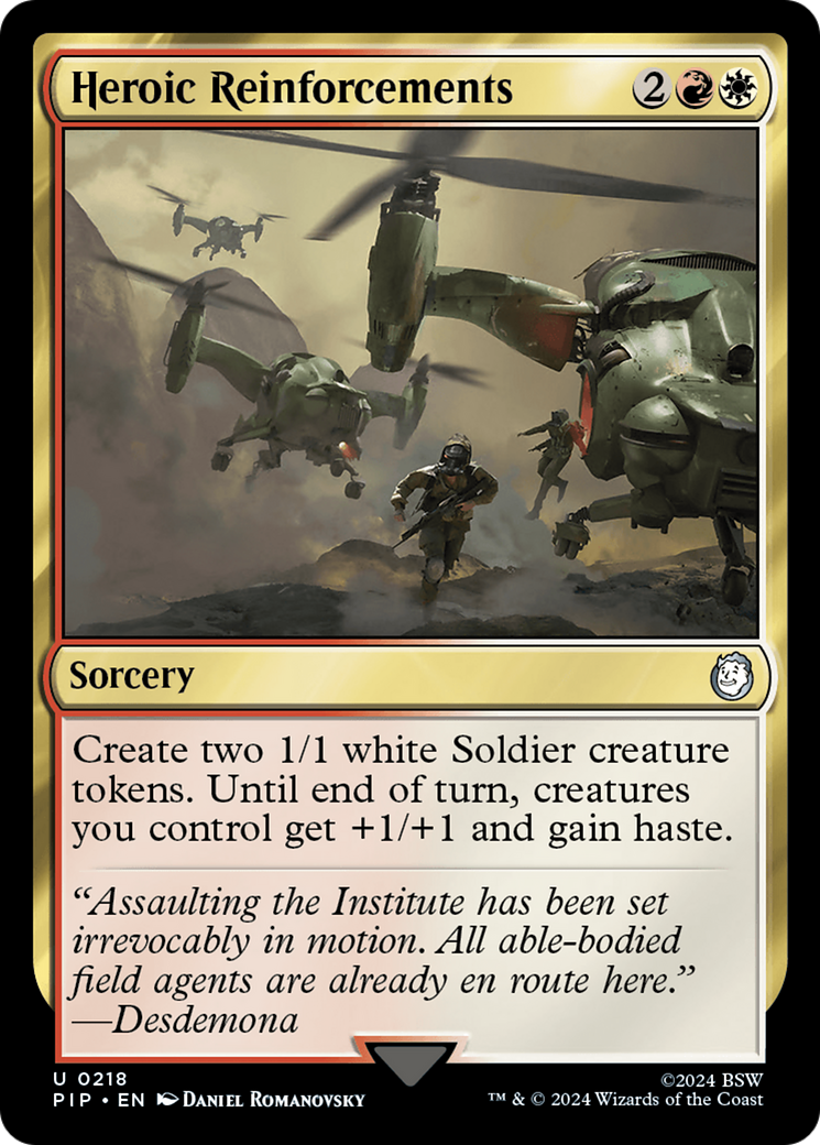 {C} Heroic Reinforcements [Fallout][PIP 218]