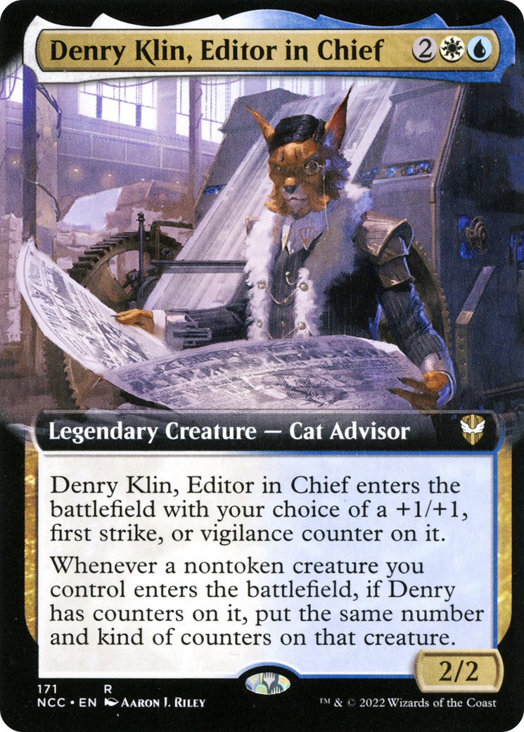 {R} Denry Klin, Editor in Chief (Extended Art) [Streets of New Capenna Commander][NCC 171]