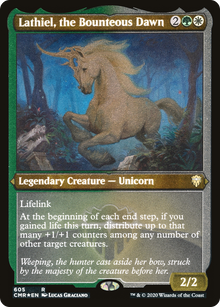 {R} Lathiel, the Bounteous Dawn (Etched) [Commander Legends][CMR 605] - Misty Mountain Games