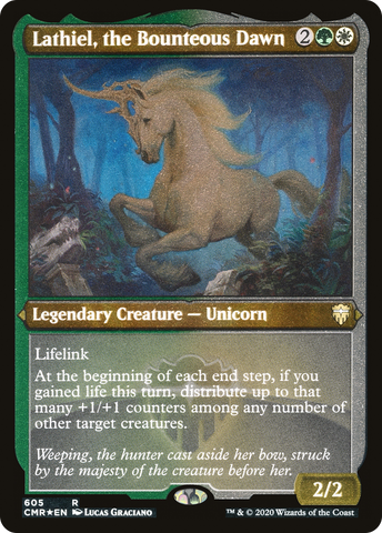 {R} Lathiel, the Bounteous Dawn (Etched) [Commander Legends][CMR 605]