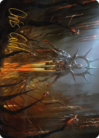 {A} Solphim, Mayhem Dominus Art Card (Gold-Stamped Signature) [Phyrexia: All Will Be One Art Series][GS AONE 035]