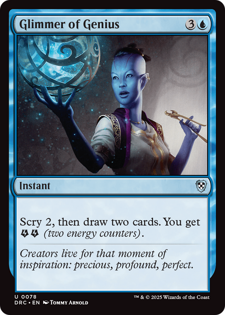 {C} Glimmer of Genius [Aetherdrift Commander][DRC 078]