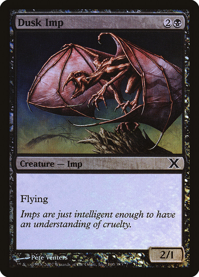 {C} Dusk Imp (Premium Foil) [Tenth Edition][FP 10E 140]
