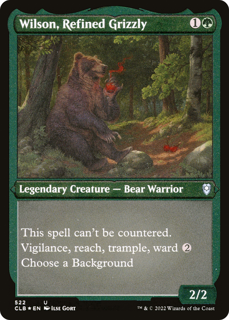 {C} Wilson, Refined Grizzly (Foil Etched) [Commander Legends: Battle for Baldur's Gate][CLB 522]