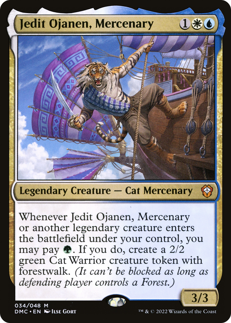 {R} Jedit Ojanen, Mercenary [Dominaria United Commander][DMC 034]