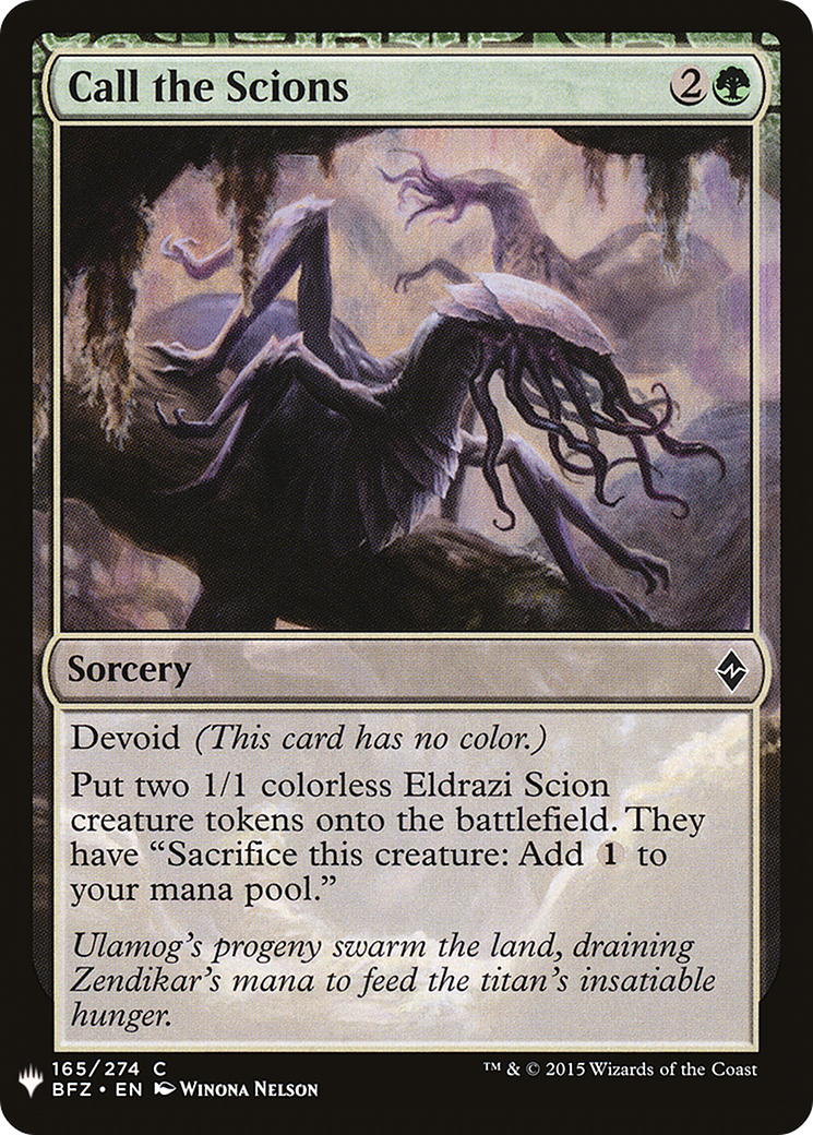 {C} Call the Scions [Mystery Booster][LS BFZ 165]