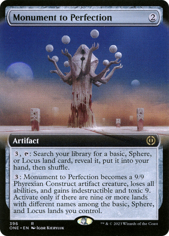 {R} Monument to Perfection (Extended Art) [Phyrexia: All Will Be One][ONE 396]