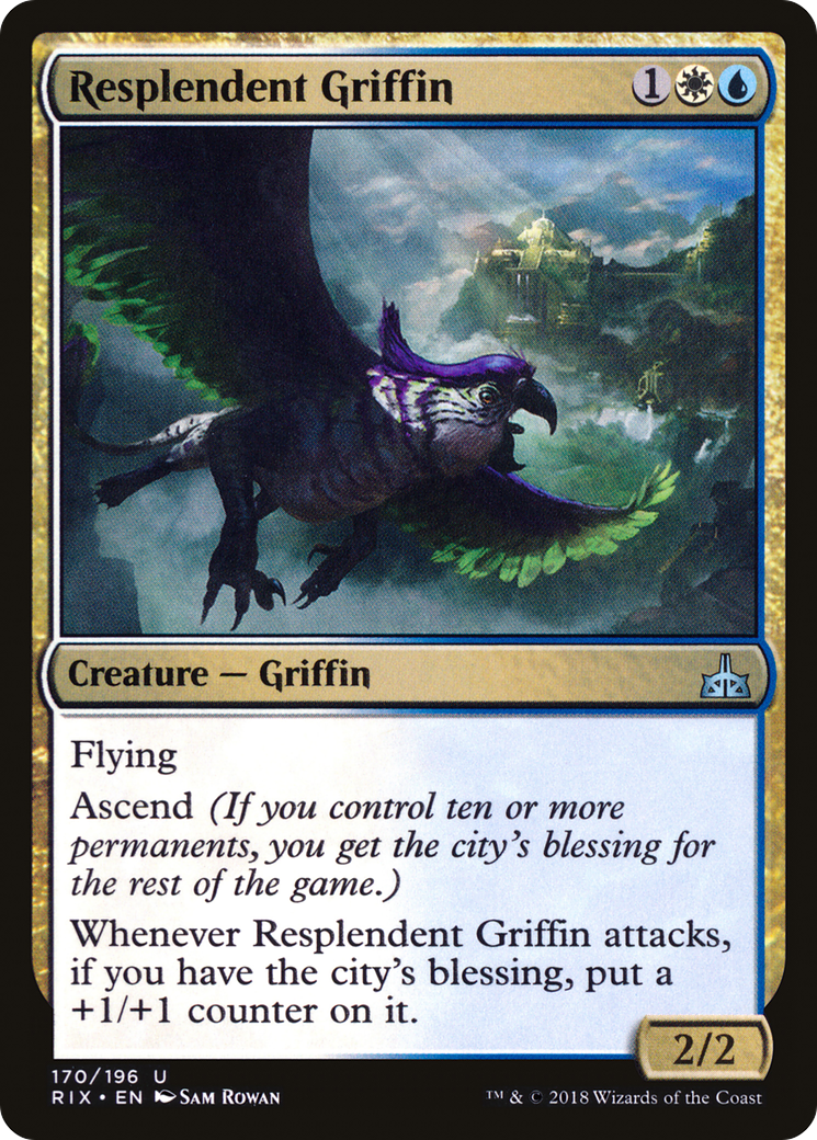 {C} Resplendent Griffin [Rivals of Ixalan][RIX 170]