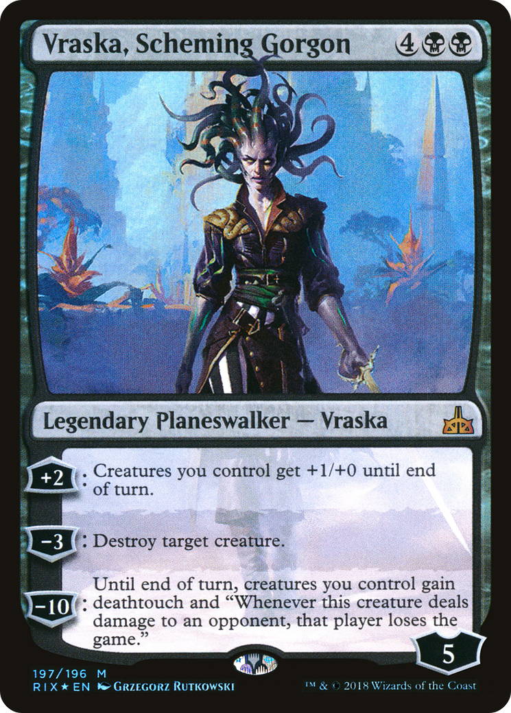 {R} Vraska, Scheming Gorgon [Rivals of Ixalan][RIX 197] - Misty Mountain Games