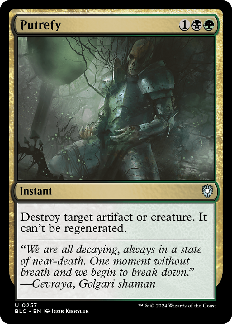 {C} Putrefy [Bloomburrow Commander][BLC 257]