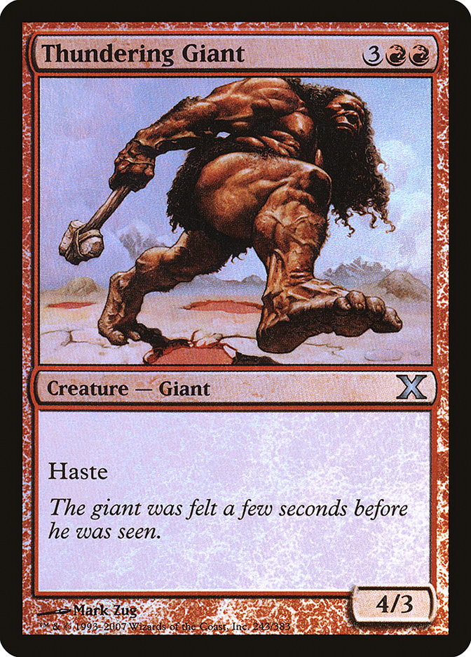 {C} Thundering Giant (Premium Foil) [Tenth Edition][FP 10E 243]