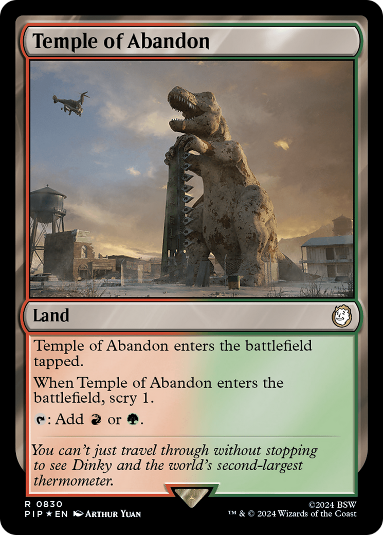 {R} Temple of Abandon (Surge Foil) [Fallout][PIP 830]