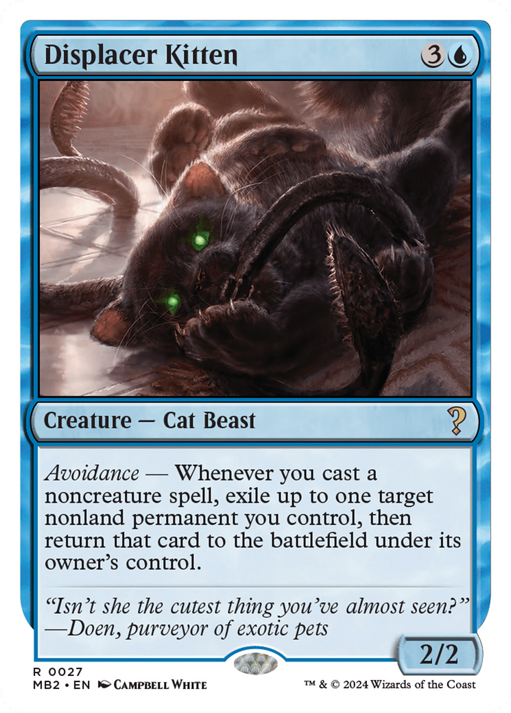 {R} Displacer Kitten (White Border) [Mystery Booster 2][MB2 027]