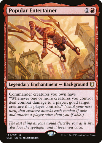 {R} Popular Entertainer [Commander Legends: Battle for Baldur's Gate][CLB 192]