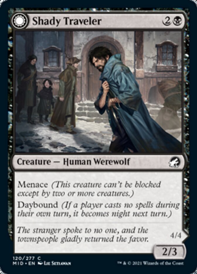 {C} Shady Traveler // Stalking Predator [Innistrad: Midnight Hunt][MID 120]