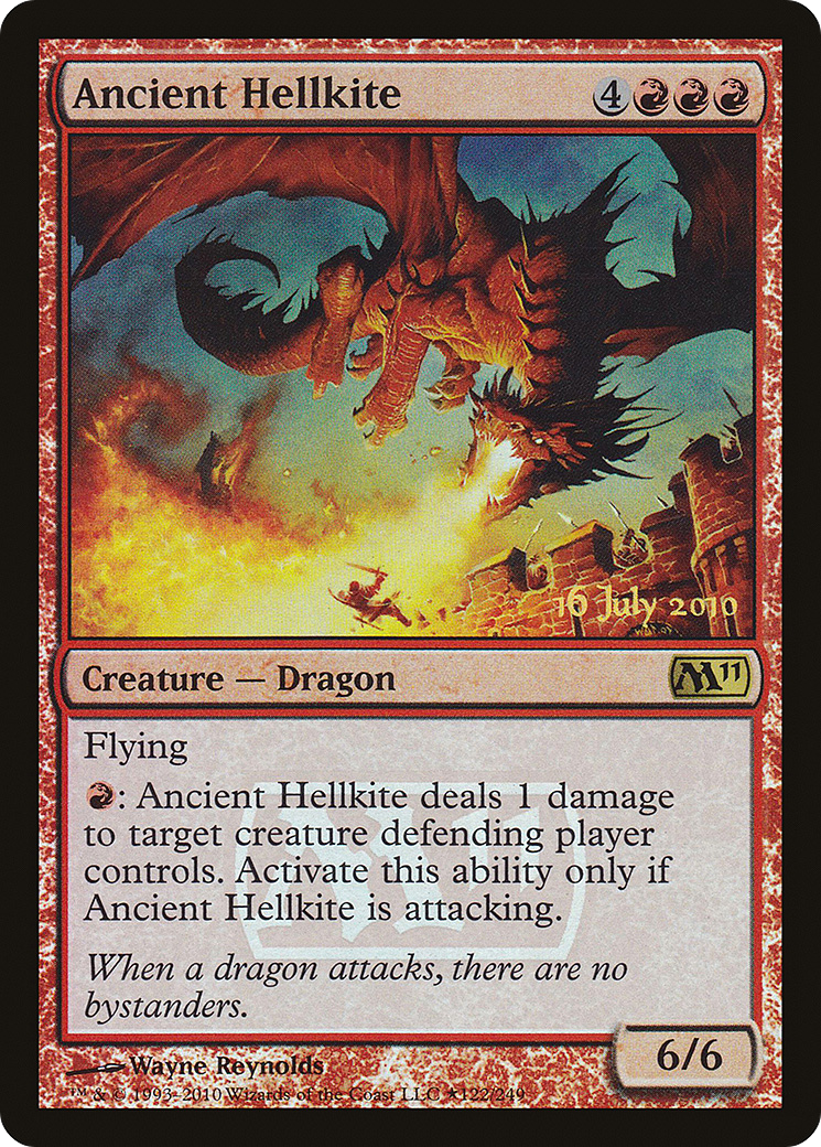 {R} Ancient Hellkite [Magic 2011 Prerelease Promos][PR M11 122]