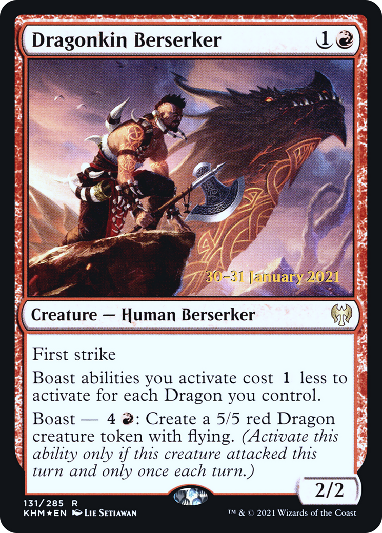{R} Dragonkin Berserker [Kaldheim Prerelease Promos][PR KHM 131]