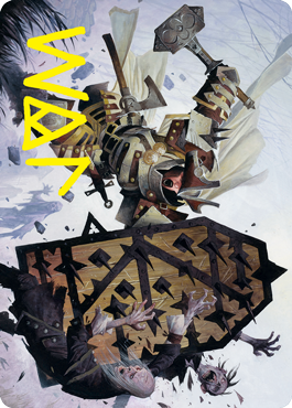 {A} Estwald Shieldbasher Art Card (Gold-Stamped Signature) [Innistrad: Crimson Vow Art Series][GS AVOW 009]