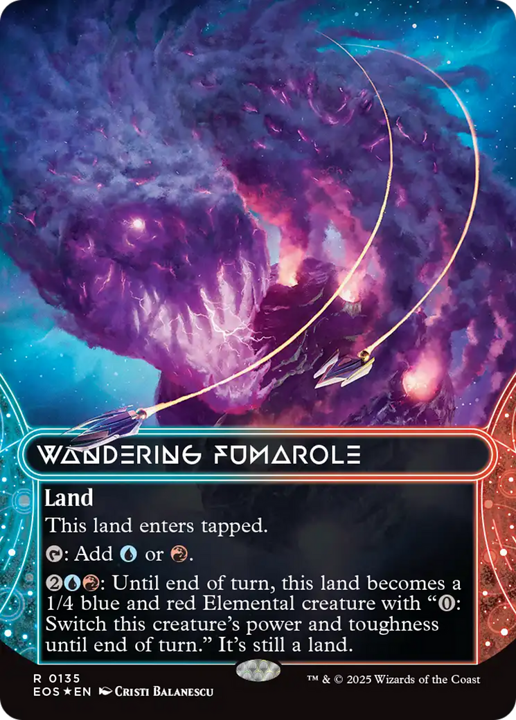 {@@ EOC R} Wandering Fumarole (0135) (Borderless) (Galaxy Foil) [Edge of Eternities: Stellar Sights][EOS 135]