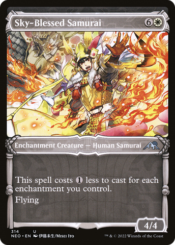 {C} Sky-Blessed Samurai (Showcase Samurai) [Kamigawa: Neon Dynasty][NEO 314]