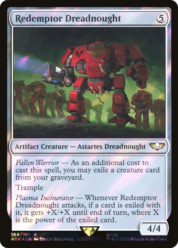 {R} Redemptor Dreadnought (Surge Foil) [Universes Beyond: Warhammer 40,000][SF 40K 164]