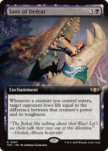 {R} Jaws of Defeat (Extended Art) [Tarkir: Dragonstorm Commander][TDC 067]