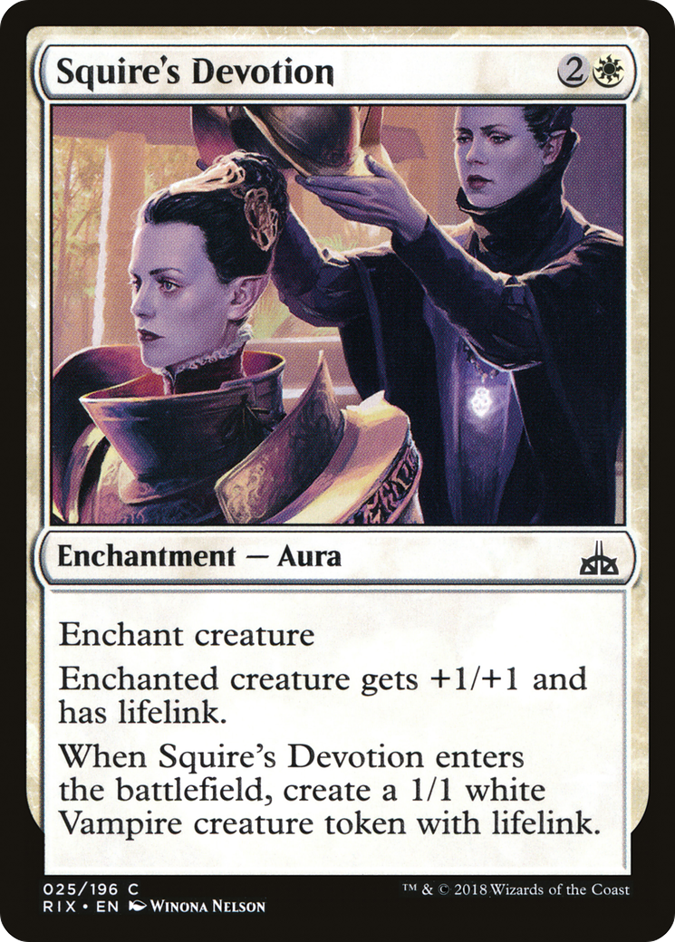 {C} Squire's Devotion [Rivals of Ixalan][RIX 025]
