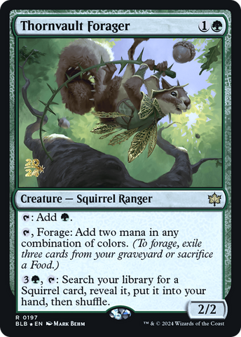 {@R} Thornvault Forager [Bloomburrow Prerelease Promos][PR BLB 197]