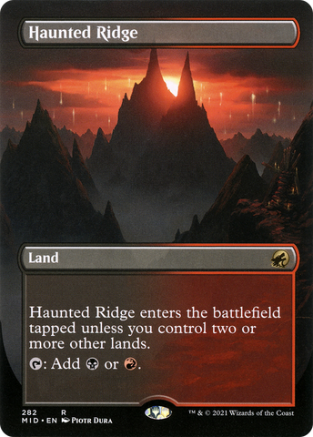 {R} Haunted Ridge (Borderless Alternate Art) [Innistrad: Midnight Hunt][MID 282]