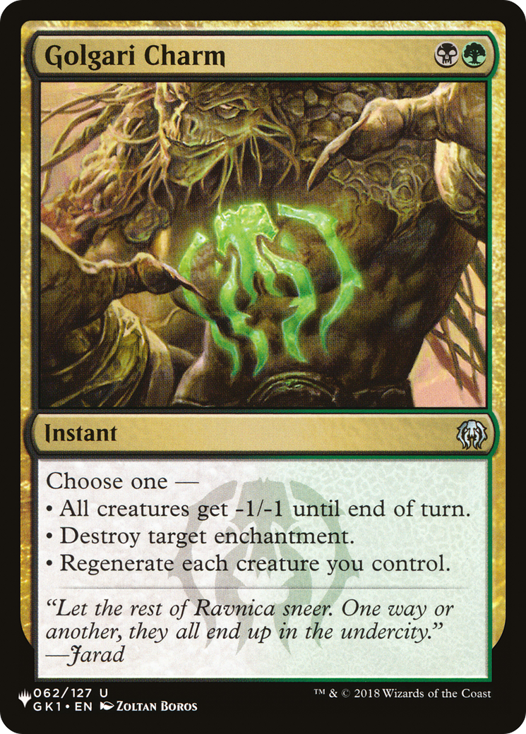 {C} Golgari Charm [LIST GK1-62]