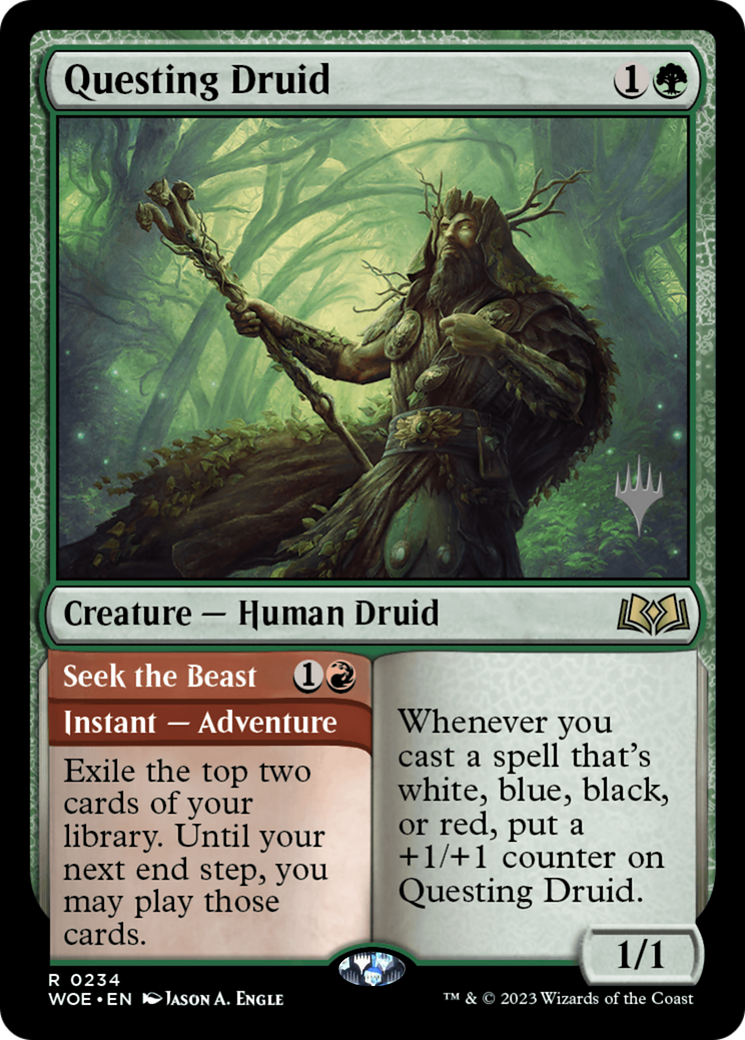 {@R} Questing Druid (Promo Pack) [Wilds of Eldraine Promos][PP WOE 234]