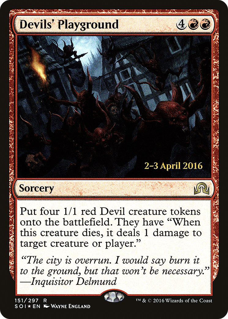 {R} Devils' Playground [Shadows over Innistrad Prerelease Promos][PR SOI 151]