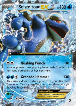 [PKM-R] Seismitoad EX (20/111) [XY: Furious Fists]