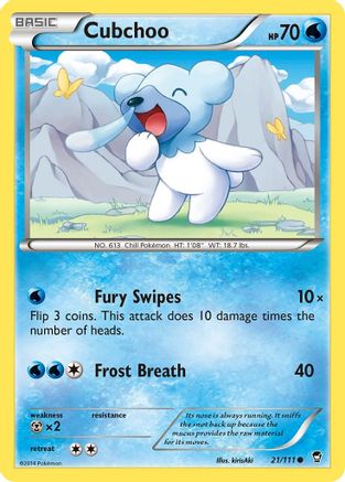 [PKM] Cubchoo (21/111) [XY: Furious Fists]