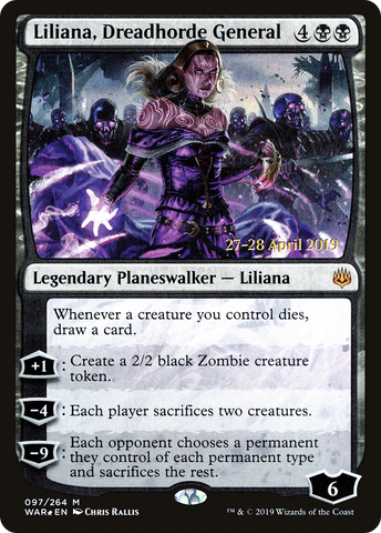 {R} Liliana, Dreadhorde General [War of the Spark Prerelease Promos][PR WAR 097]