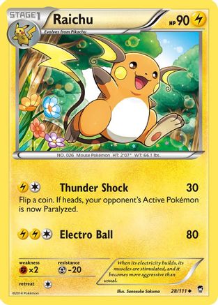 [PKM] Raichu (28/111) [XY: Furious Fists]