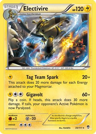 [PKM-R] Electivire (30/111) [XY: Furious Fists]