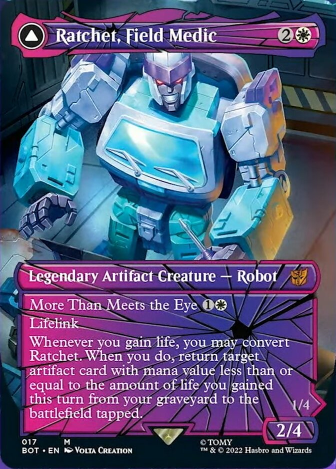 {R} Ratchet, Field Medic // Ratchet, Rescue Racer (Shattered Glass) [Transformers][BOT 017]