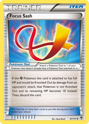 [PKM] Focus Sash (91/111) [XY: Furious Fists]