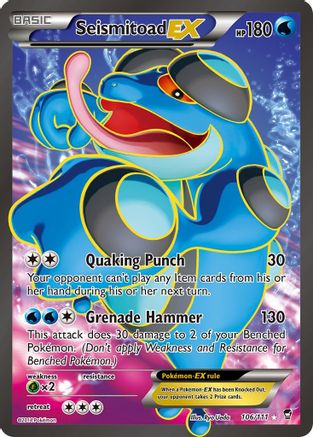 [PKM-R] Seismitoad EX (106/111) [XY: Furious Fists]
